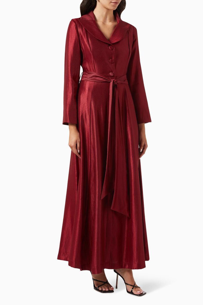 

Kayra Belted Dress, Red