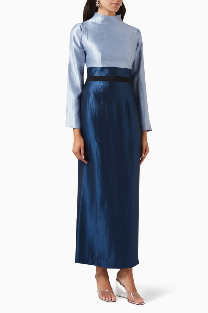 

Sahda Convertible-sleeve Dress, Blue