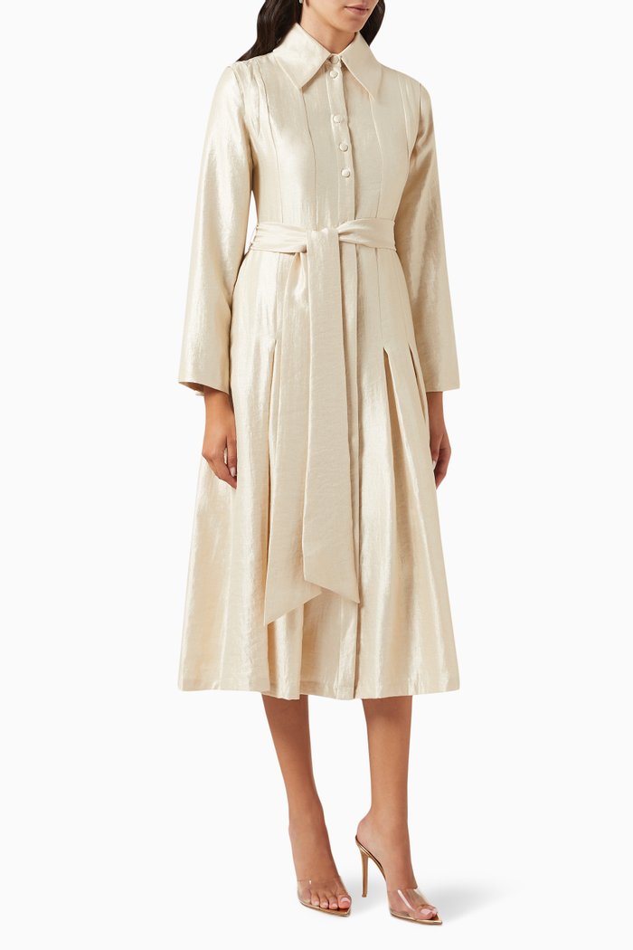 

Pari Belted Dress, Neutral