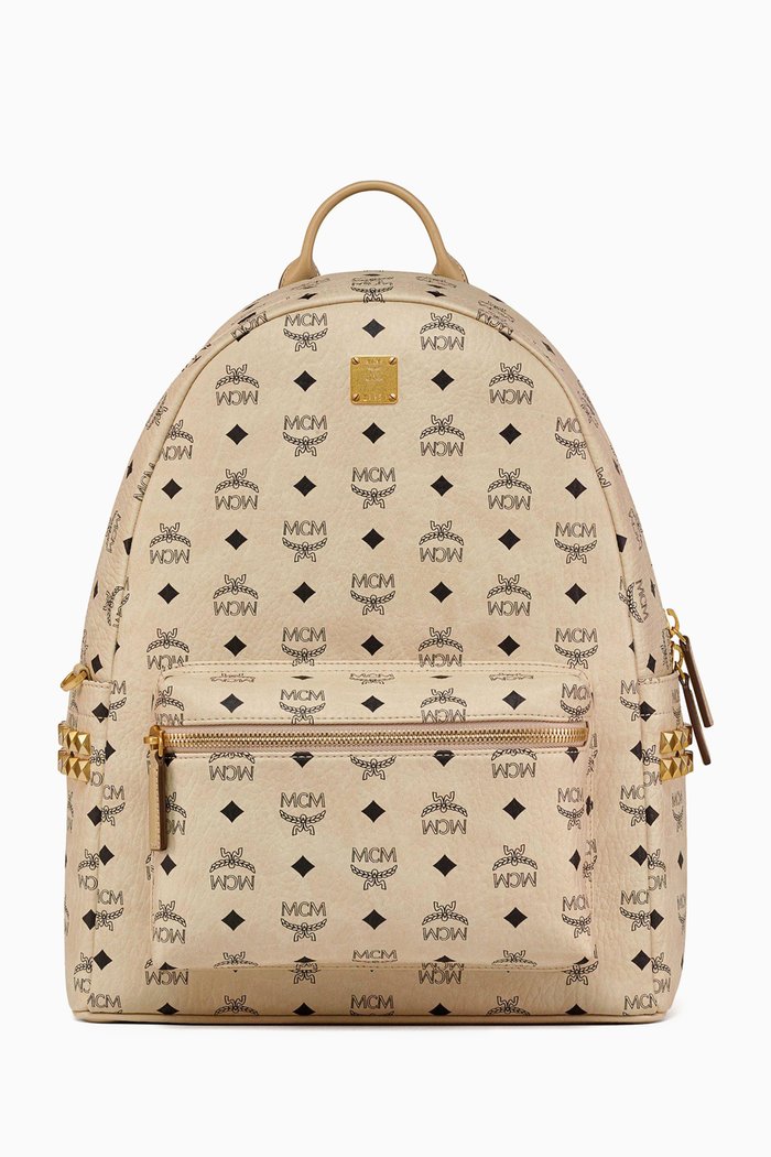 

Medium Stark Side Studs Visetos Backpack in Coated-canvas, Neutral