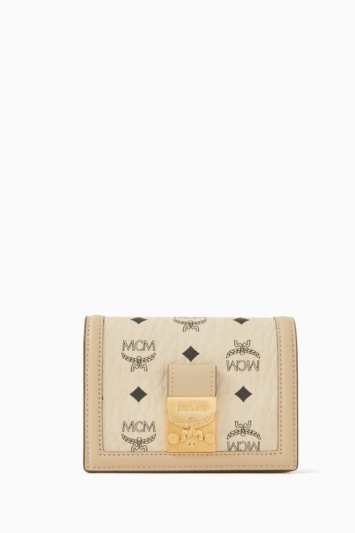 Mini Tracy Card Case in Visetos, Neutral