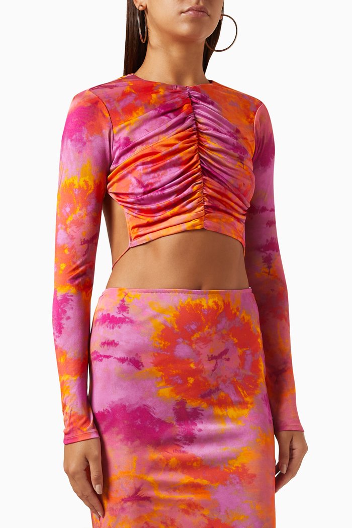

Tiffin Open-back Crop Top in Viscose-jersey, Multicolour