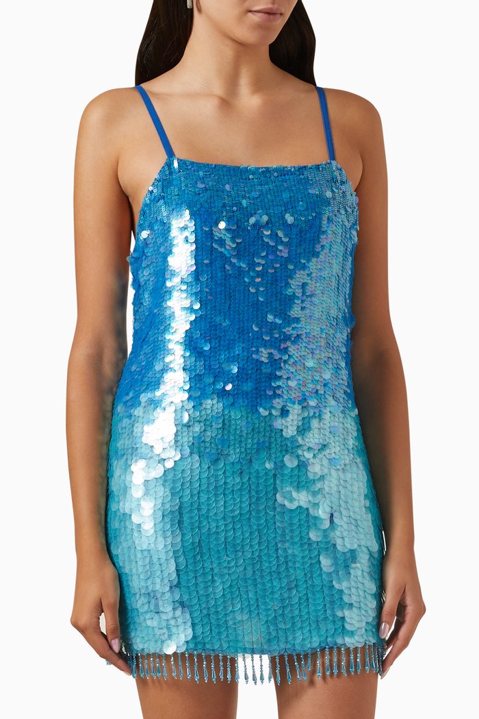 

Suki Sequinned Mini Dress, Blue
