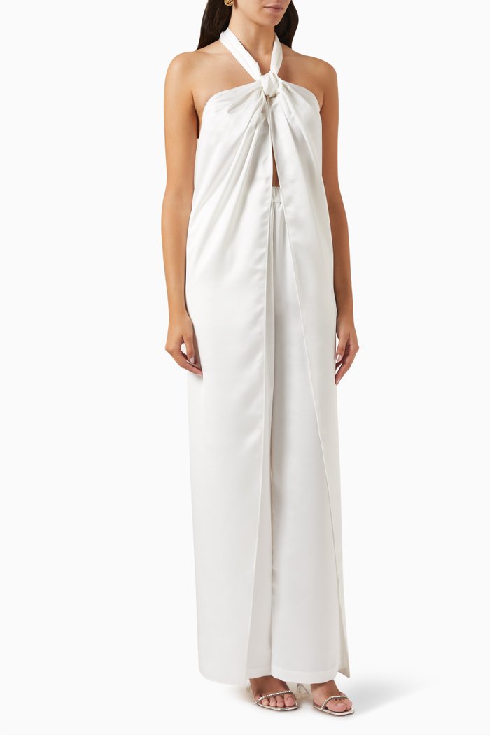 

Nellee Tunic in Charmeuse, White