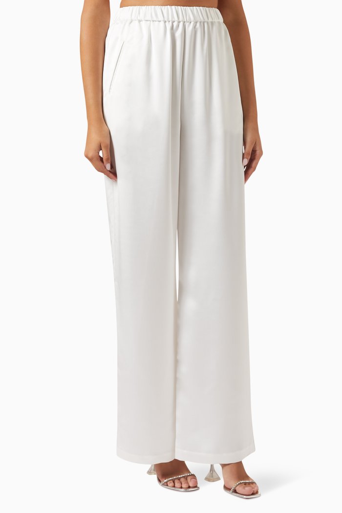 

Varone Pants in Charmeuse, White