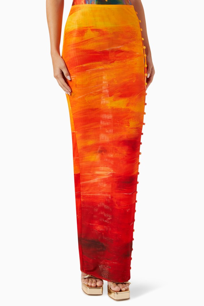 

Mali Skirt in Mesh, Orange