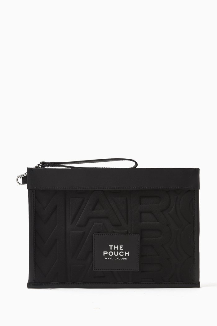 

The Large St Marc Clutch in Leather, Black