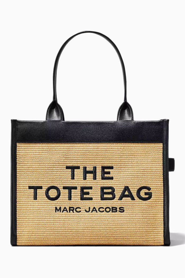 

The Large Tote Bag in Straw, Neutral