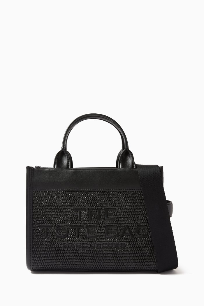 

The Small Tote Bag in Straw, Black