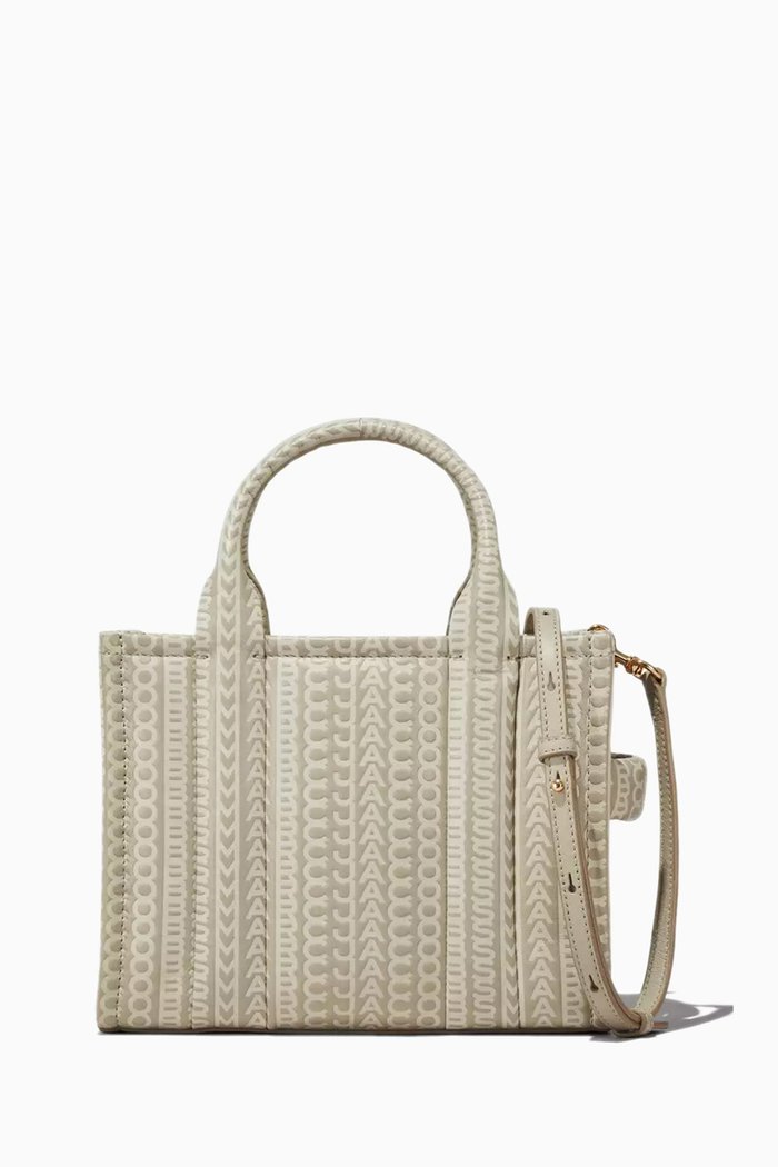 

The Small Tote Bag in Monogram Leather, Neutral