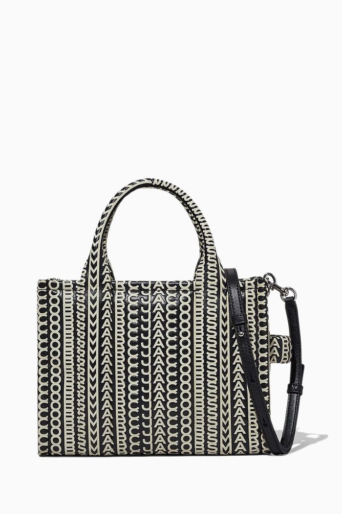 

The Small Tote Bag in Monogram Leather, Black