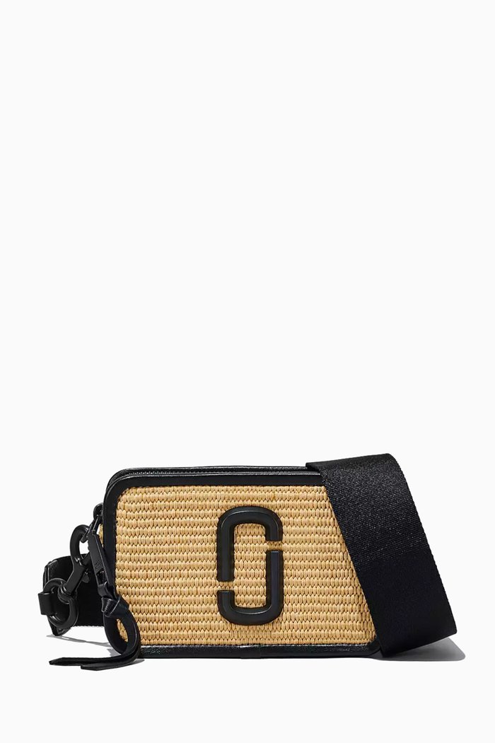 

The Snapshot Crossbody Bag in Straw, Pink