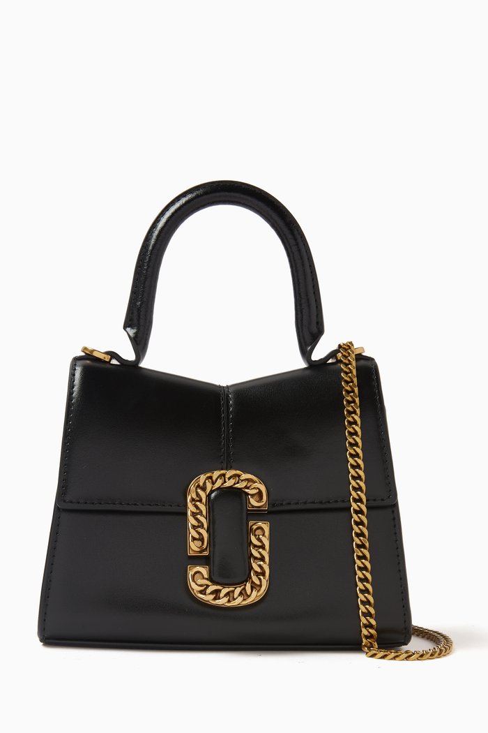 

Mini St Marc Top Handle Bag in Leather, Black