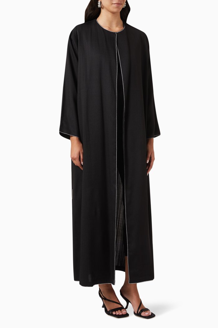 

Anchor Thread Abaya in Crepe, Black