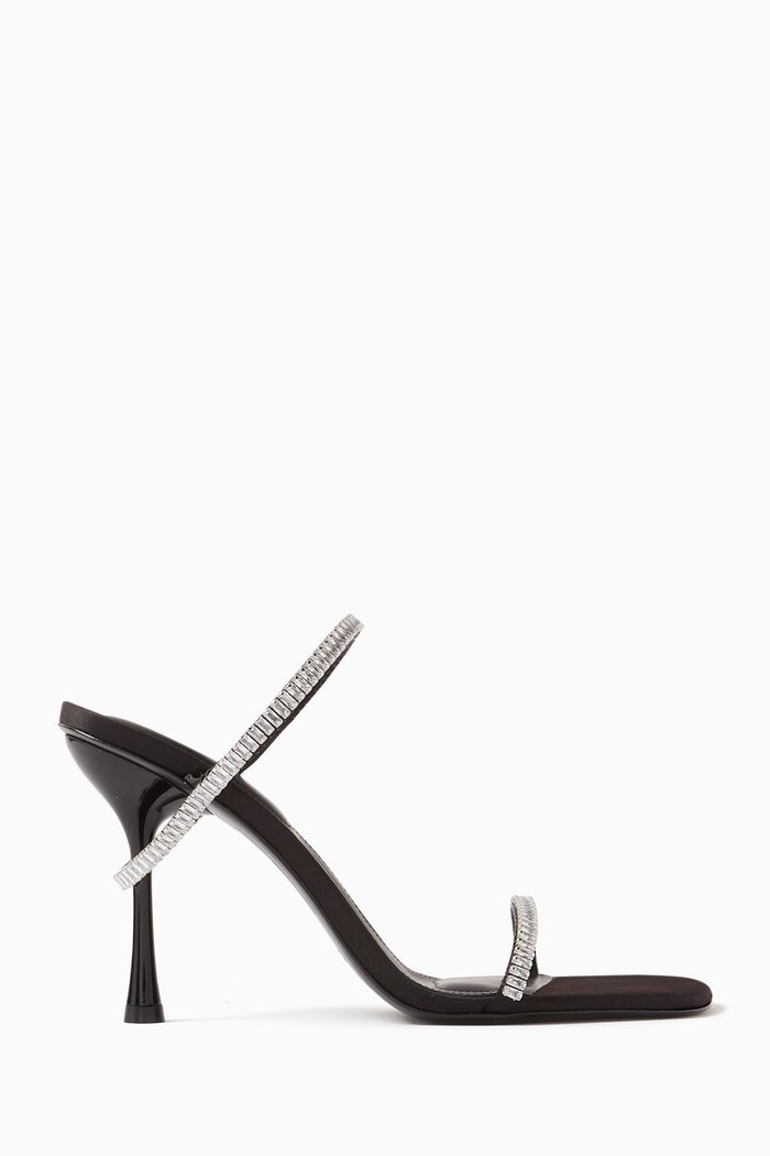 

Siren Wrap Around 95 Mules in Leather, Black
