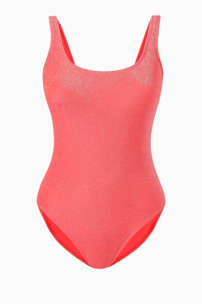

Sparkle Modern Tank One-piece Swimsuit, Orange