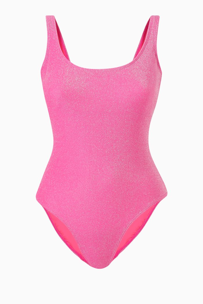 

Sparkle Modern Tank One-piece Swimsuit, Pink
