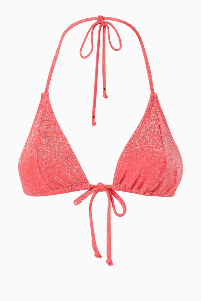 

Sparkle Tiny Ties Bikini Top, Orange