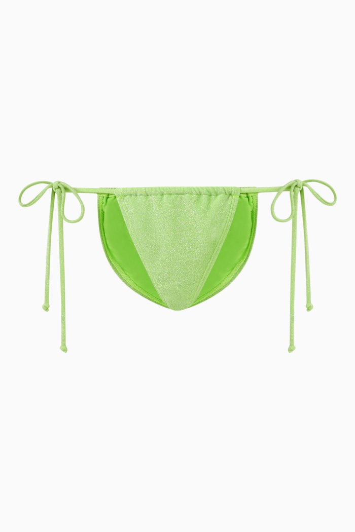 

Sparkle Tiny Ties Bikini Briefs, Green