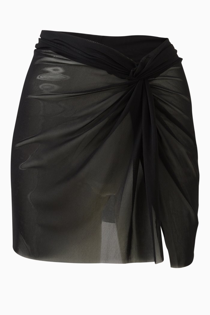 

Twist Sarong in Mesh, Black