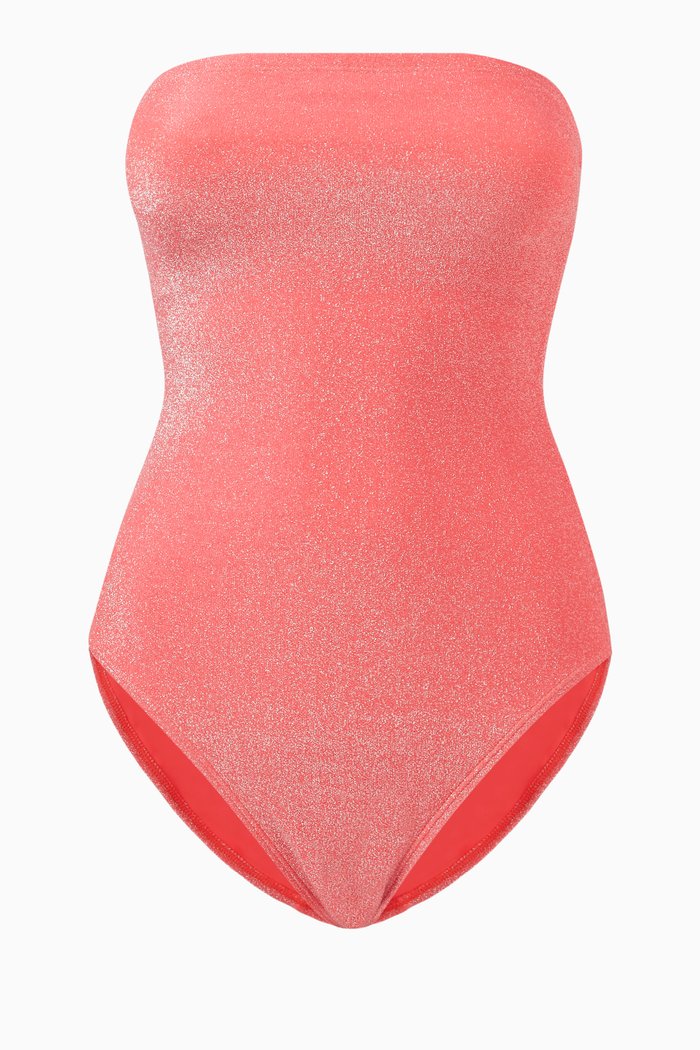 

Sparkle Strapless One-piece Swimsuit, Orange