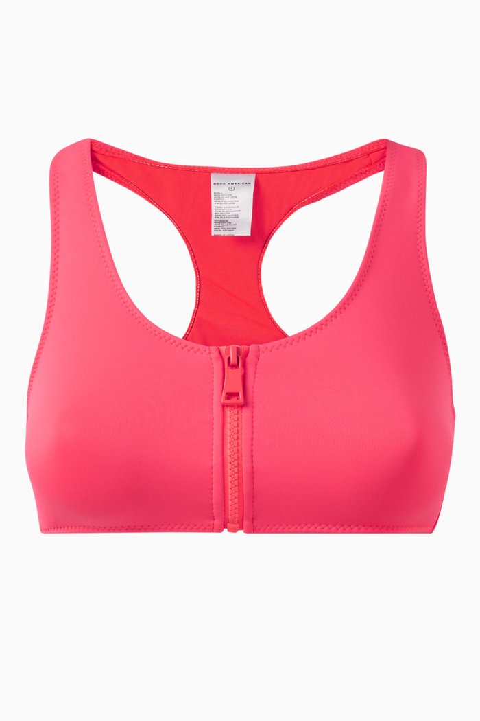

Compression Zip-up Bikini Top, Orange