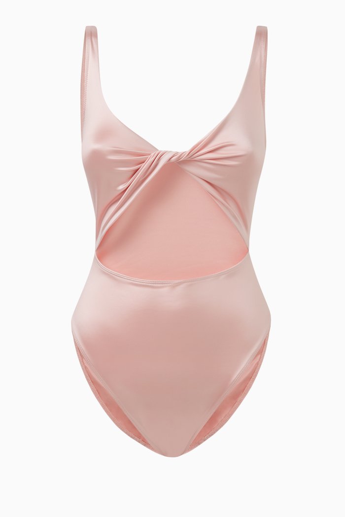 

Twist Cut-Out One-piece Swimsuit, Pink
