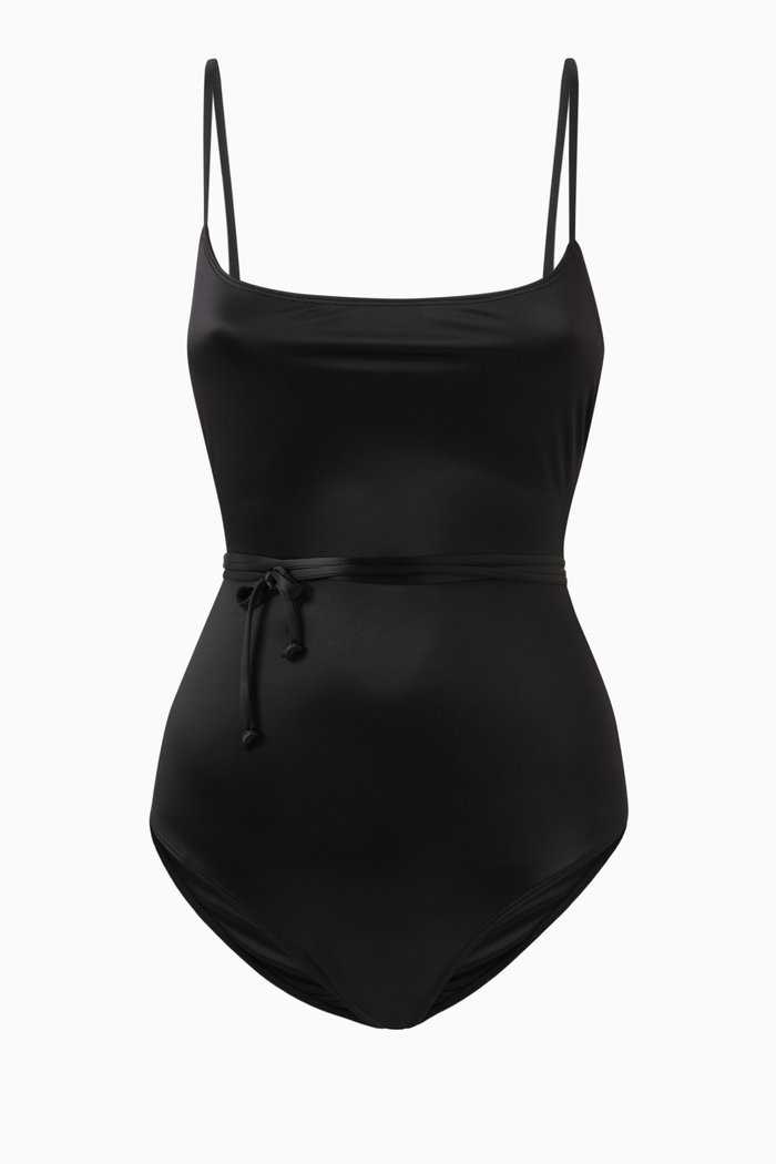 

Vacay One-piece Swimsuit in Silky Satin, Black