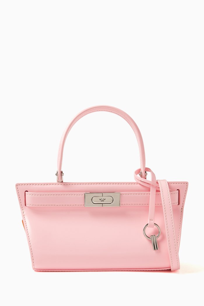 

Lee Radziwill Petite Cat Eye Bag in Leather, Pink