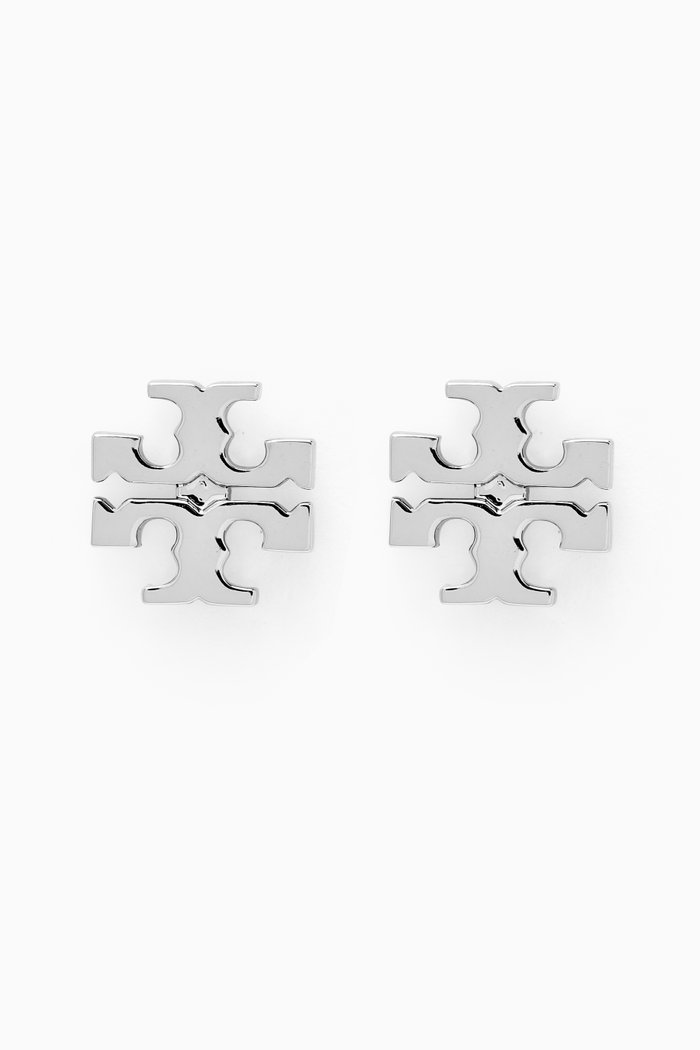 Kira Stud Earrings in Silver-plated Brass