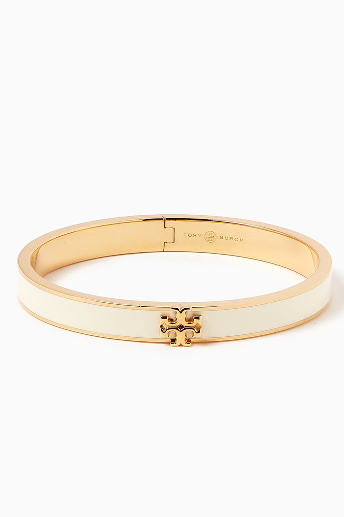 

Kira Bracelet in 18kt Gold-plated Brass & Enamel, White