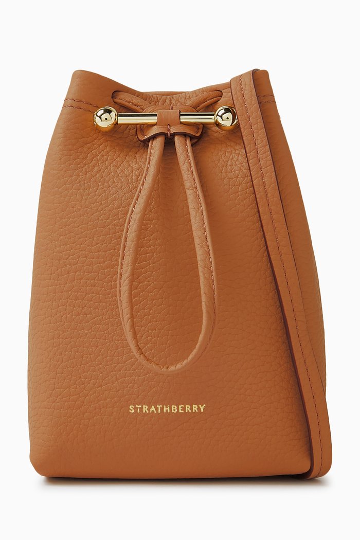 

Lana Osette Pouch in Grained Leather, Brown