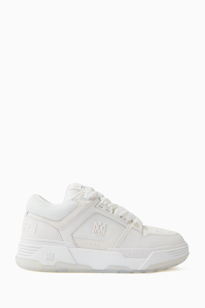 

MA-1 Sneakers in Leather & Knit Mesh, White