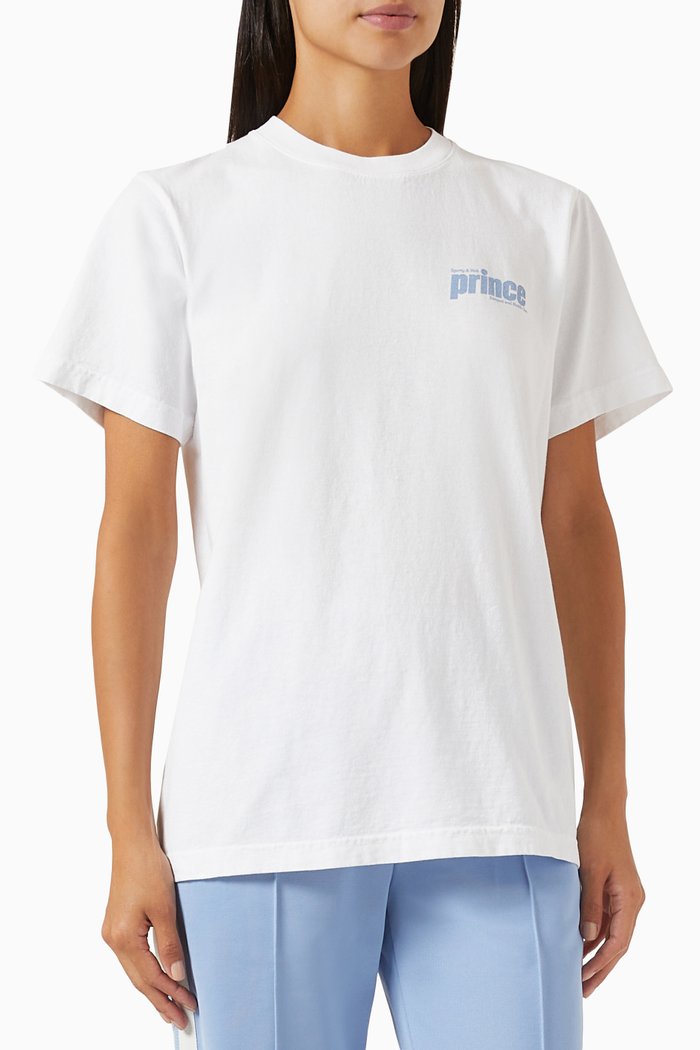 

x Prince Sporty T-shirt in Cotton, White