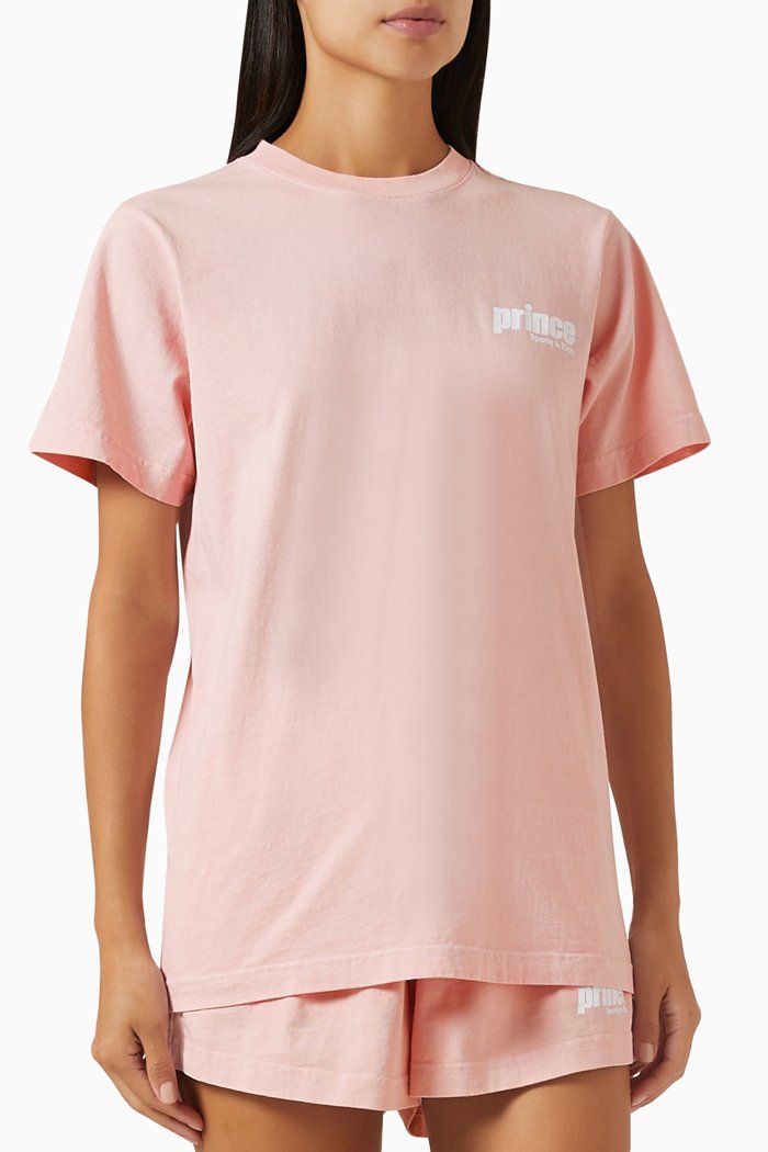 

x Prince Sporty T-shirt in Cotton, Pink