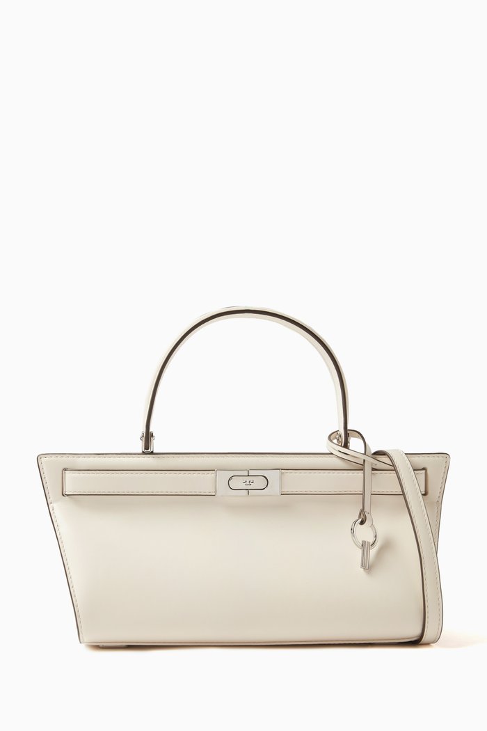 

Lee Radziwill Petite Cat Eye Bag in Leather, White