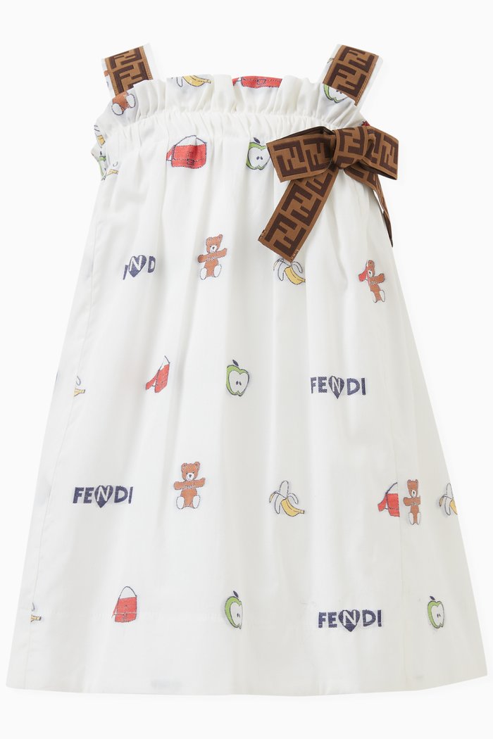 

Logo-print Dress in Cotton-poplin, White