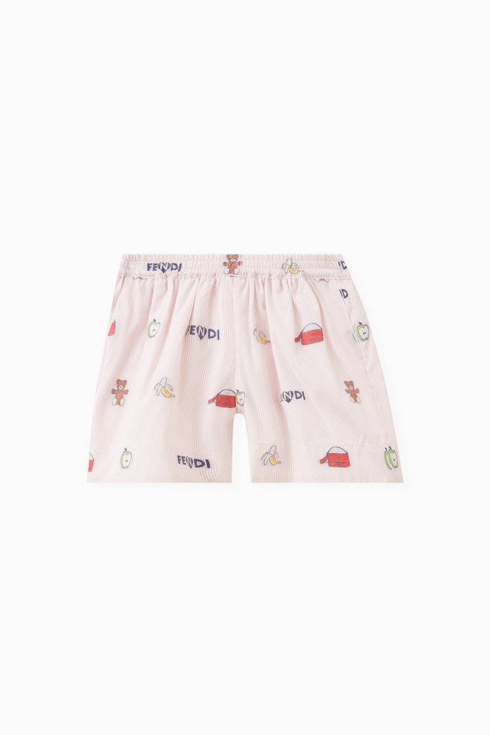 

Fendi Elements Shorts in Poplin, Pink
