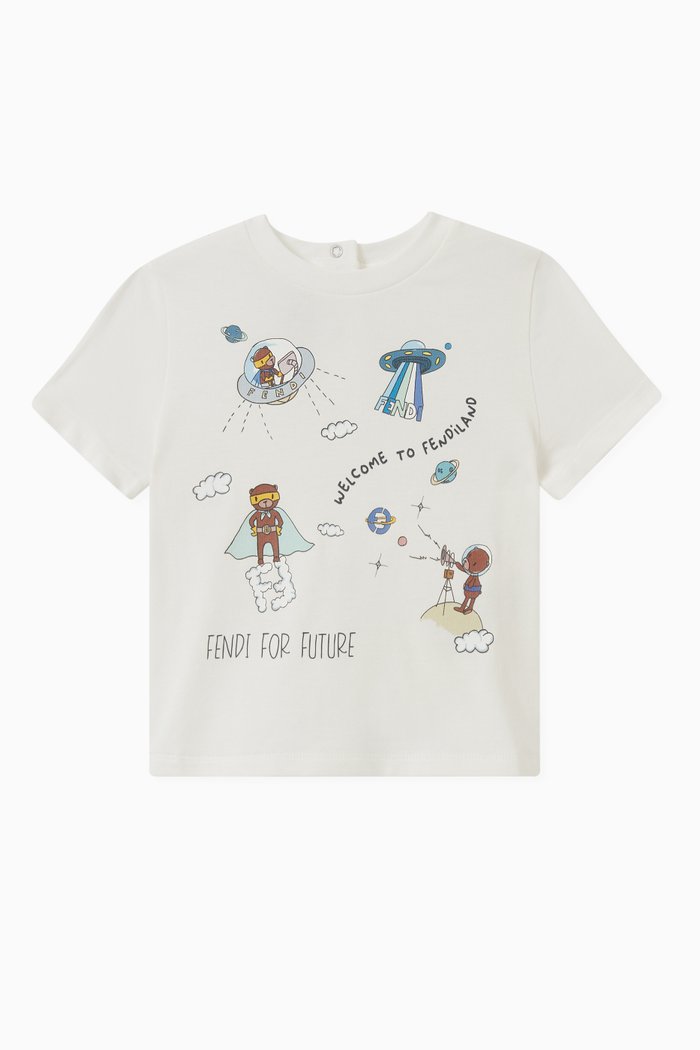 

Graphic-print T-shirt in Jersey, White