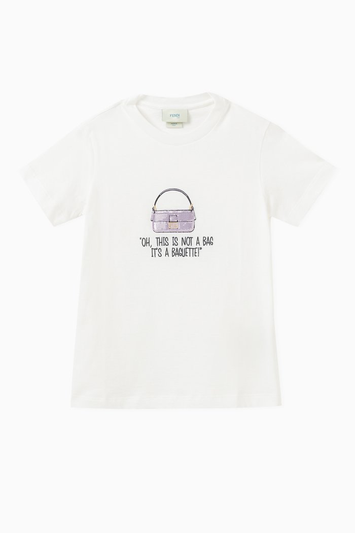 

Bag-print T-shirt in Cotton, White