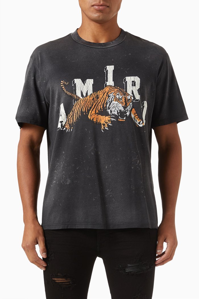 

Vintage Tiger T-shirt in Cotton, Black
