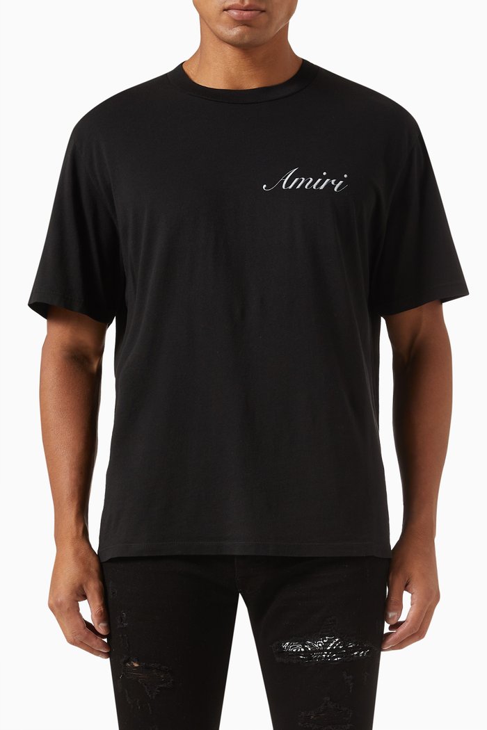 

Logo Print T-shirt in Cotton, Black