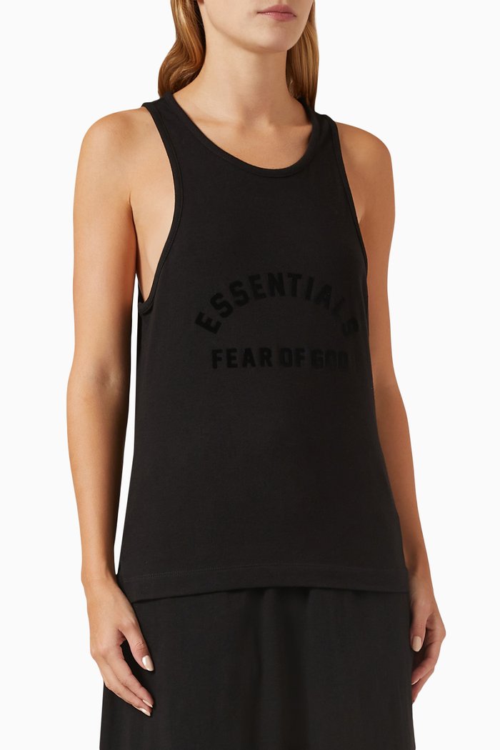 

Essentials Tank Top in Cotton-blend, Black