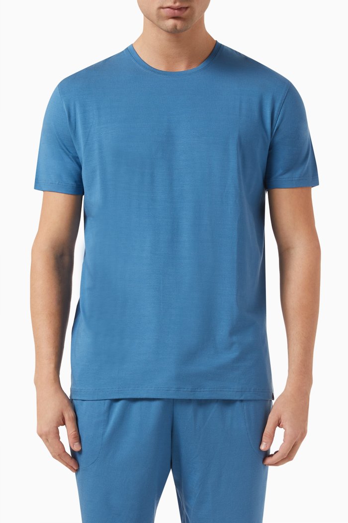 

T-shirt in Micro Modal, Blue