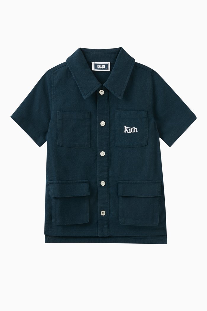 

Utility Shirt in Linen-blend, Blue