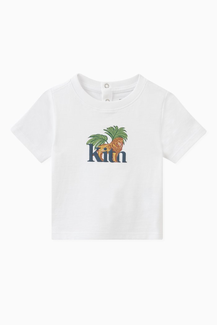 

Novelty Lion Graphic T-shirt in Cotton, White