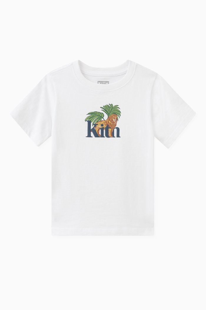 

Novelty Lion Graphic T-shirt in Cotton, White