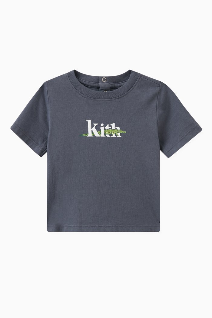 Novelty Gator Graphic T-shirt in Cotton, Blue