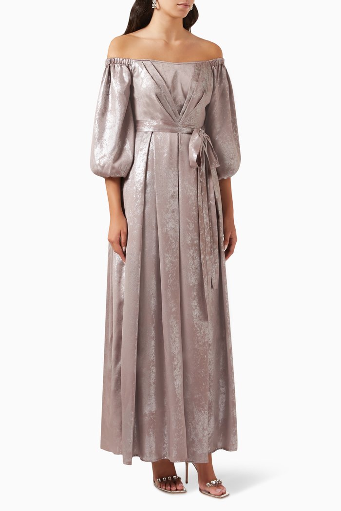 

Off-shoulder Dress, Gold