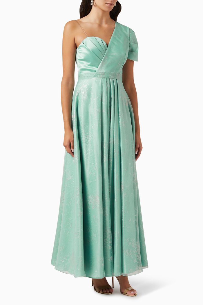 

One-shoulder Dress, Green
